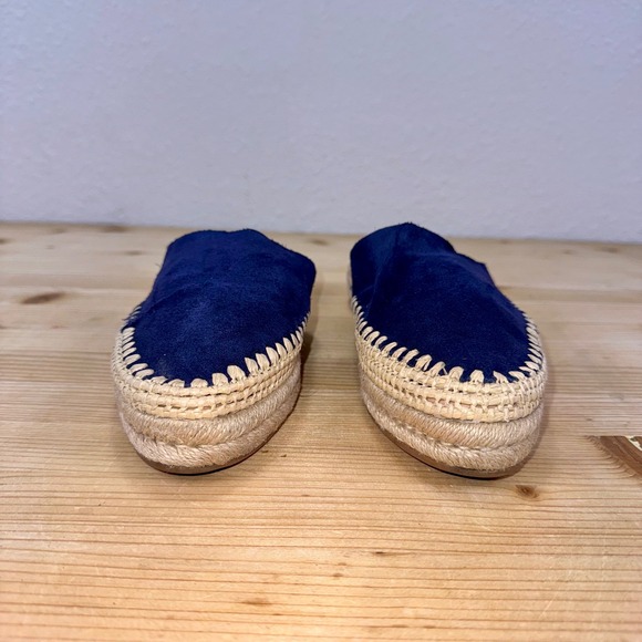 Sam Edelman Austin Navy‎ Suede Espadrille Mules Slip-On Loafers Size 8.5 - Picture 4 of 6